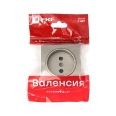 Панель лицевая Валенсия для розетки 1-м 10А защ. шторки без заземл. кашемир PROxima EKF ESR10-L-022-40