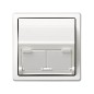 Адаптер на 2 RJ45(12) коннектора 75528, 75540, 75541, 75544-39 75542-30 наклонный Simon73 Loft бел. 73086-60