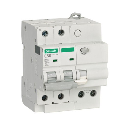 Устройство защиты от дугового пробоя 2п 50А УЗДП-103 6кА DEKraft 19094DEK