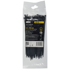 Хомут P6.6 стандартный 2.5х150мм черн. IEK UHH30-D025-150-100-K02