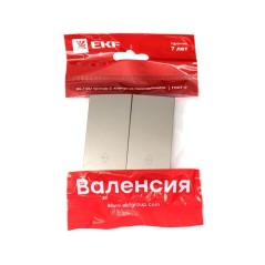 Панель лицевая Валенсия для 2-кл. выключателя проходного 10А кашемир PROxima EKF ESV10-L-027-40