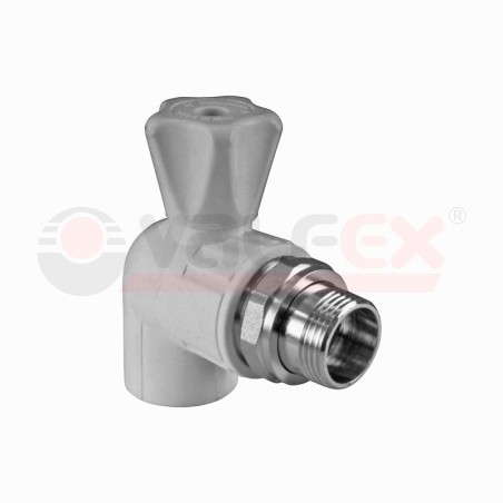 Кран шаровой для радиатора угловой 25х3/4дюйм (40/10) сер. VALFEX 10148025Г