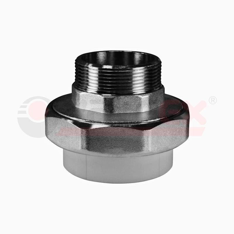 Муфта комб. разъем. (американка) с наружной резьбой 25х1/2дюйм (120/20) сер. VALFEX 10156115Г
