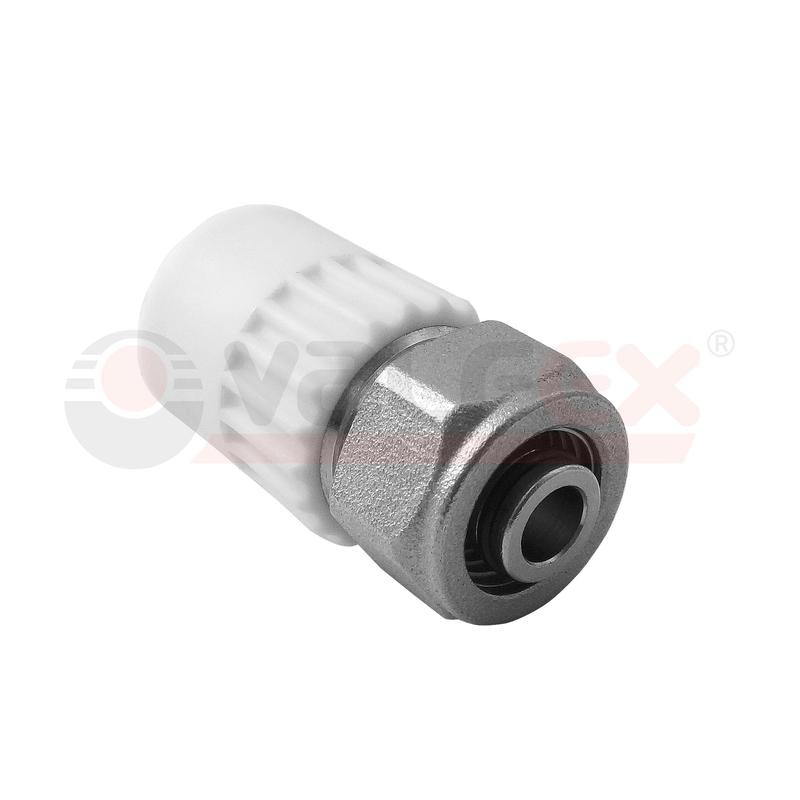 Муфта комбинированная для соединения PPR-PE-AL-PE труб 20х16 (150/30) бел. VALFEX 10152016