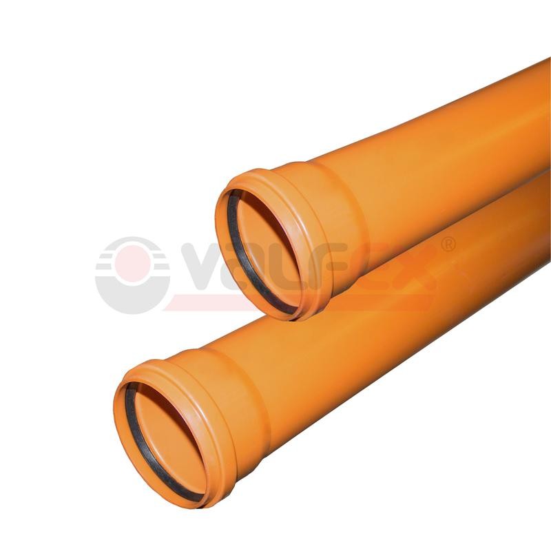 Труба ф160 с раструбом L-0.5 м рыжая (6) VALFEX 301600050