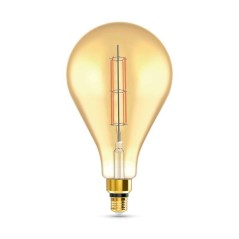 Лампа светодиодная филаментная Black Filament 6Вт PS160 золотая 2700К тепл. бел. E27 800лм GAUSS 179802118