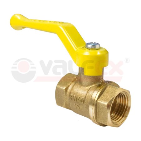 Кран шаровой для газа латунный ВН/ВН ручка-рычаг 1/2дюйм (96/24) VALFEX VF.271.LR3.012