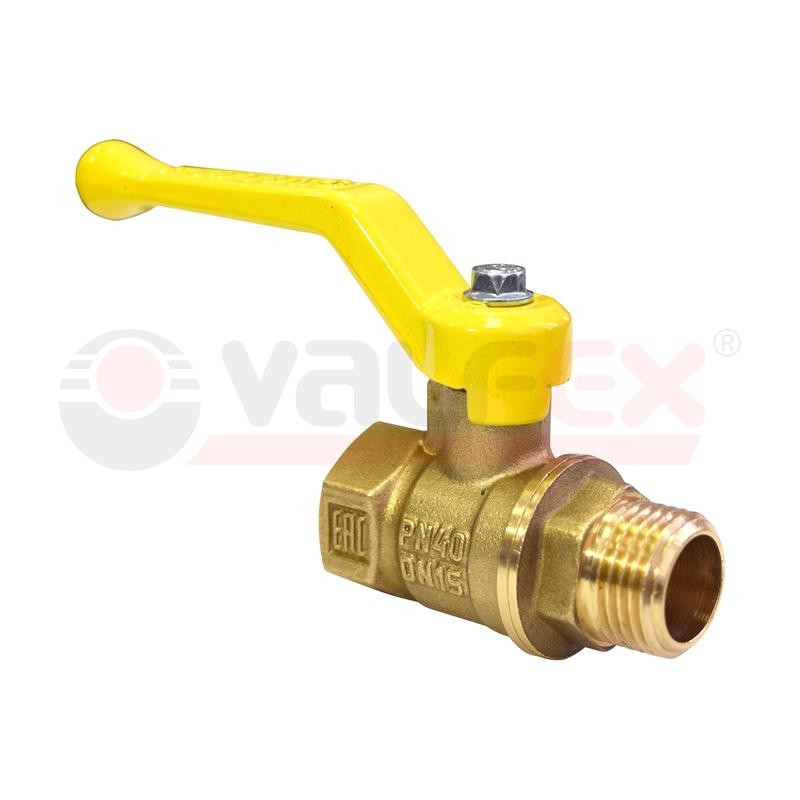 Кран шаровой латунный GP для ГАЗА 1/2дюйм ВР/НР ручка-рычаг (48/12) VALFEX VF.272.LR3.012GP Кран шаровой латунный GP для ГАЗА 1/2дюйм ВР/НР ручка-рычаг (48/12) VALFEX VF.272.LR3.012GP