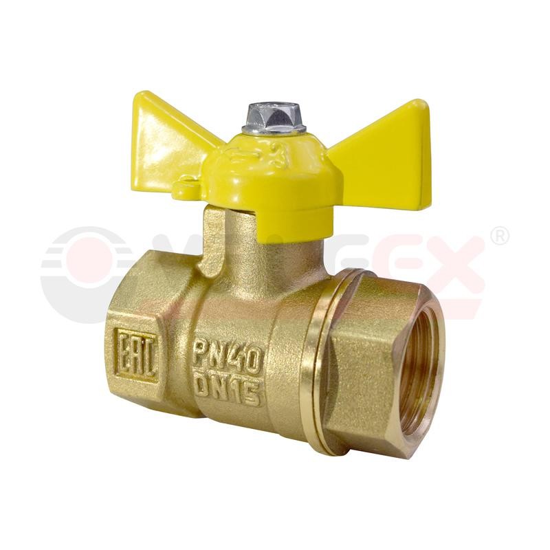 Кран шаровой латунный GP для ГАЗА 1дюйм ВР/ВР ручка-бабочка (36/9) VALFEX VF.277.LB3.100GP Кран шаровой латунный GP для ГАЗА 1дюйм ВР/ВР ручка-бабочка (36/9) VALFEX VF.277.LB3.100GP