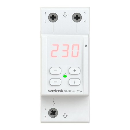 Реле напряжения D2-32 red Welrok 4660251140120