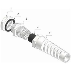 Ввод кабельный ВКС-ПР-M16-8-L8 IP68 черн. ГОФРОМАТИК/ЗЭТАРУС zeta35202