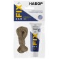 Набор монтажный универсальная паста+лен (70мл+15гр) графит SANFIX RTP 40714