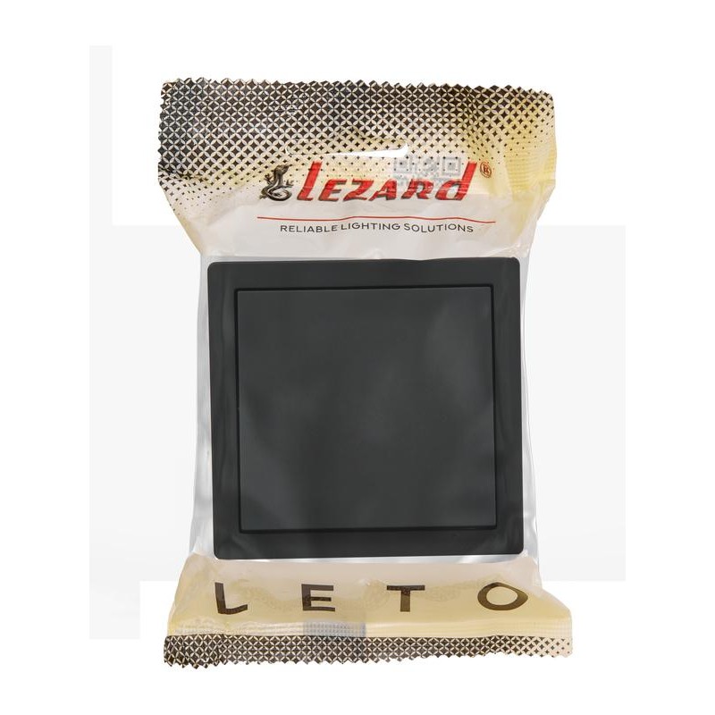 Выключатель 1-клав. LETO черн. бархат LEZARD 752-4200-100 Выключатель 1-клав. LETO черн. бархат LEZARD 752-4200-100