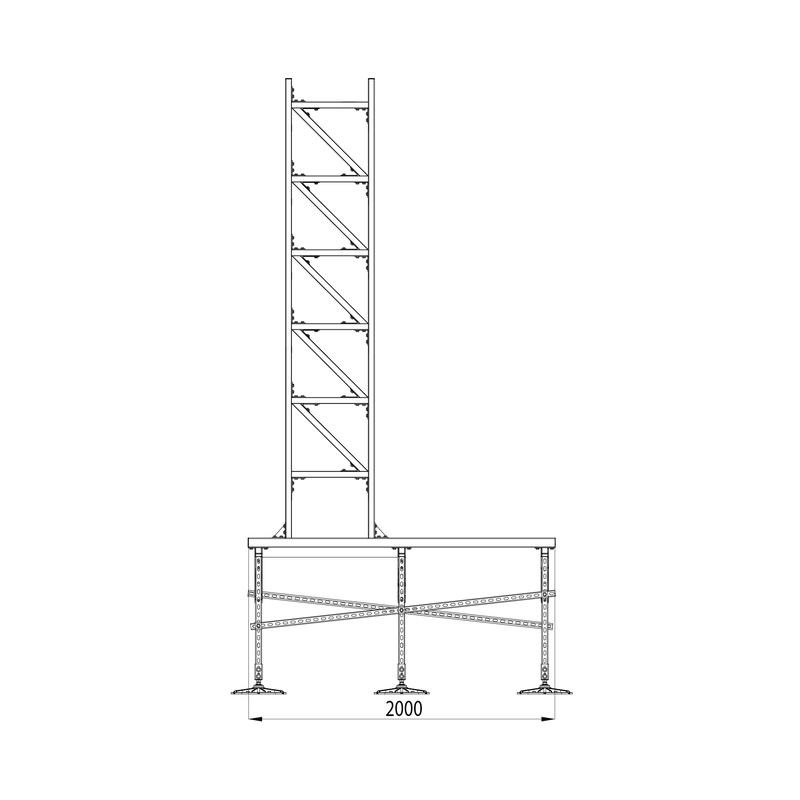 Конструкция опорная для базовой станции сотовой связи TECHNORAPTOR-FOOT 500х500х3000 KM-TR-F-CT-500-500-3000 КМ TR0082 Конструкция опорная для базовой станции сотовой связи TECHNORAPTOR-FOOT 500х500х3000 KM-TR-F-CT-500-500-3000 КМ TR0082