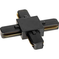 Коннектор трековый для соединения шинопровода Х-образн. жесткий ARTLINE пластик/медь черн. Ritter 59750 0