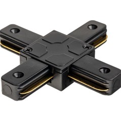 Коннектор трековый для соединения шинопровода Х-образн. жесткий ARTLINE пластик/медь черн. Ritter 59750 0