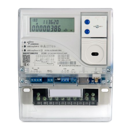 Счетчик CE308 S31.503.OAG.SYUVJLFZ GS01 SPDS 3ф Энергомера 101005007012911