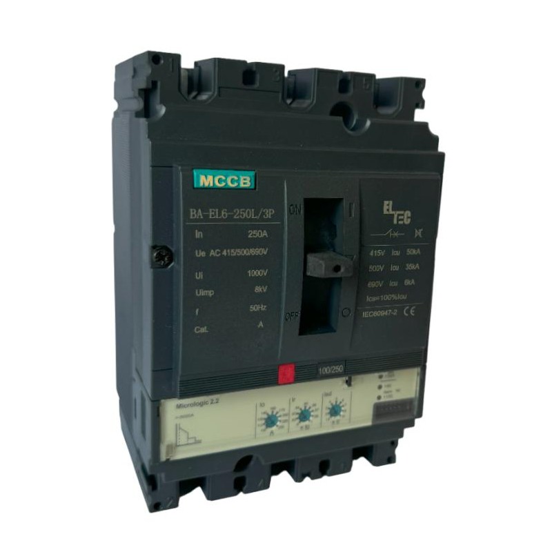 Выключатель автоматический MCCB BA-EL6-250L/3P 250А (электронный Micrologic 2.2 ICU:50KA) ELTEC 1222250