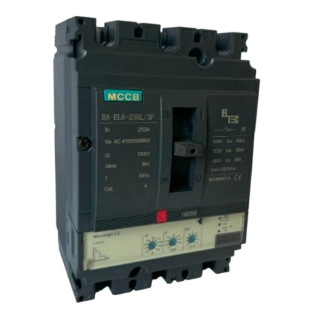 Выключатель автоматический MCCB BA-EL6-250L/3P 250А (электронный Micrologic 2.2 ICU:50KA) ELTEC 1222250