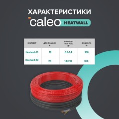 Комплект "Теплая стена" Heatwall (supercable 10м)-1кв.м CALEO ОК-00001258