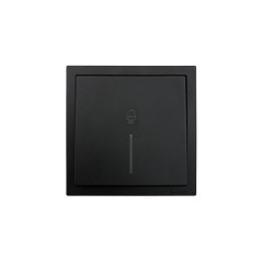 Кнопка звонка с индик. СП ZIMA IP20 безвинт. зажим черн. бархат LEZARD 704-4288-108QC