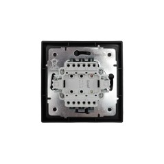 Кнопка звонка с индик. СП ZIMA IP20 безвинт. зажим черн. бархат LEZARD 704-4288-108QC