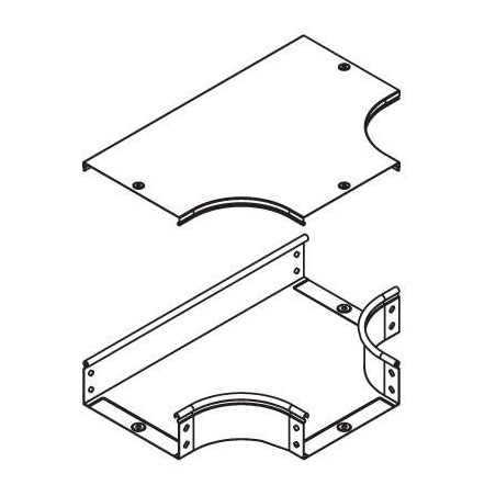 Отвод для лотка Т-образ. горизонт. DPT 100х50 цинк-ламель DKC 36122ZL