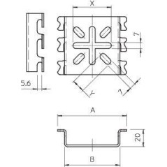 Пластина монтажная 110х68 MPG 65 VA4404 OBO 6006488