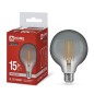 Лампа светодиодная филаментная LED-GL125-deco smoky шар дымчатая 15Вт 230В E27 4000К 1200лм IN HOME 4690612056081
