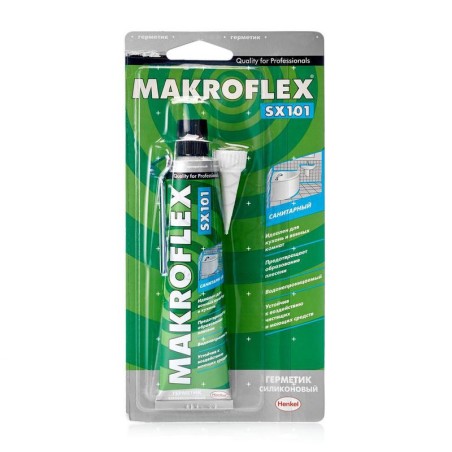 Герметик санитарный силиконовый SX101 (70мл) бел. MAKROFLEX Б0026311