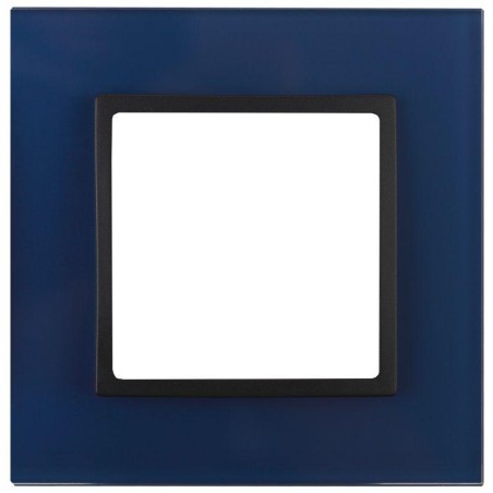 Рамка 1-м 14-5101-29 стекло Elegance синий+антрацит ЭРА Б0034483