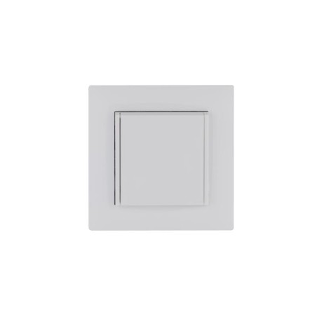 Розетка 1-м с крышкой Karea RIZZ с заземл. бел. Makel 88001029