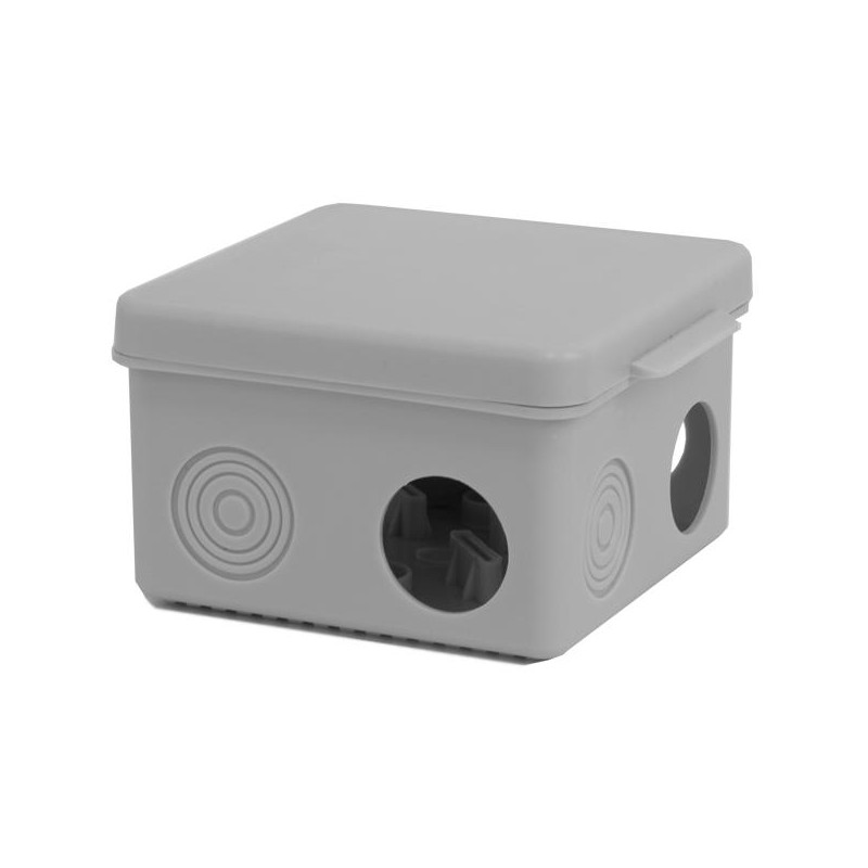 Коробка распределительная ОП 80х80х50мм 7 каб. вводов IP54 сер. TOKOV ELECTRIC TKE-KR-80-80-50-C06