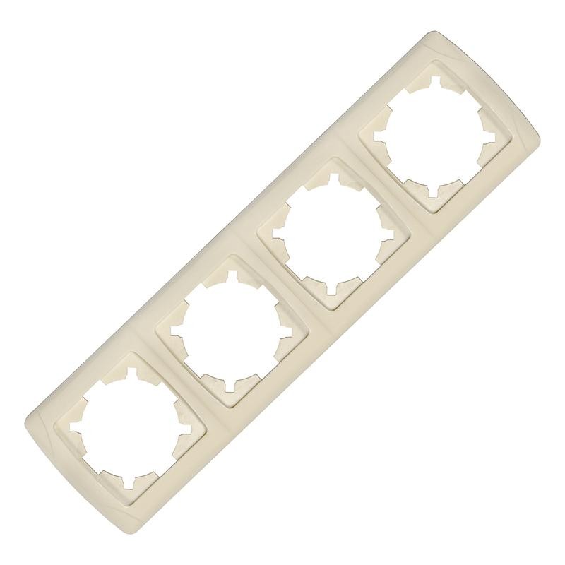 Рамка 4-м Маргарита горизонт. сл.кость (ivory) UNIversal МР004Г-I Рамка 4-м Маргарита горизонт. сл.кость (ivory) UNIversal МР004Г-I