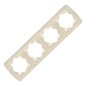 Рамка 4-м Маргарита горизонт. сл.кость (ivory) UNIversal МР004Г-I Рамка 4-м Маргарита горизонт. сл.кость (ivory) UNIversal МР004Г-I