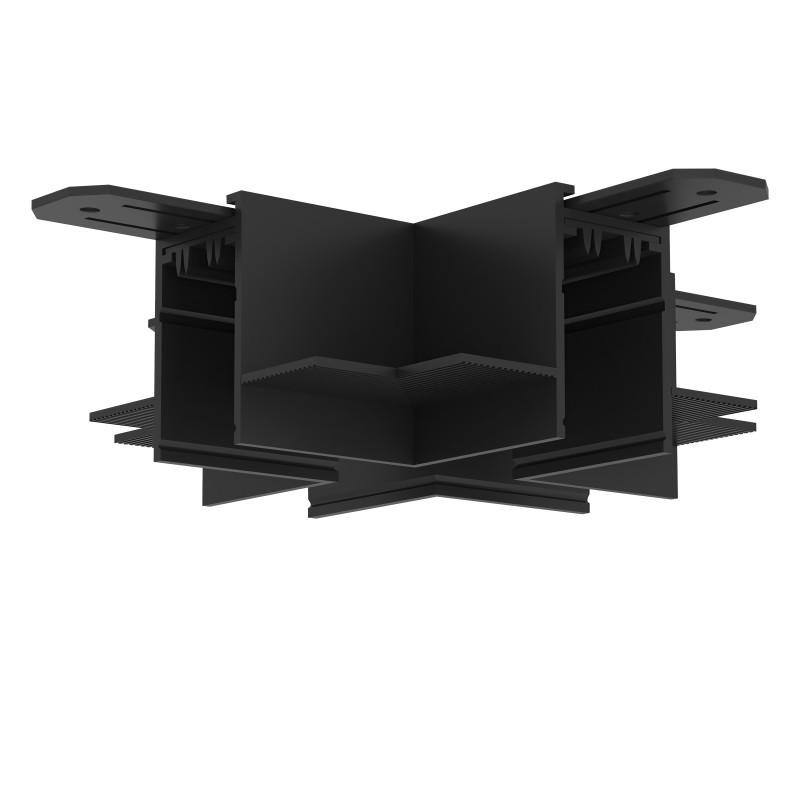Коннектор трека SMART для ГКЛ/"X/" образный механический черн. DENKIRS TR2114-BK