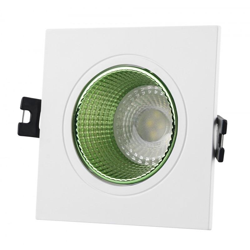 Светильник встраиваемый IP20 10Вт GU5.3 LED бел./зел. пластик DENKIRS DK3071-WH+GR Светильник встраиваемый IP20 10Вт GU5.3 LED бел./зел. пластик DENKIRS DK3071-WH+GR