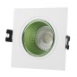 Светильник встраиваемый IP20 10Вт GU5.3 LED бел./зел. пластик DENKIRS DK3071-WH+GR Светильник встраиваемый IP20 10Вт GU5.3 LED бел./зел. пластик DENKIRS DK3071-WH+GR