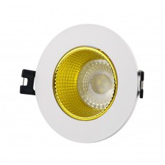 Светильник встраиваемый IP20 10Вт GU5.3 LED бел./желт. пластик DENKIRS DK3061-WH+YE