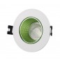 Светильник встраиваемый IP20 10Вт GU5.3 LED бел./зел. пластик DENKIRS DK3061-WH+GR