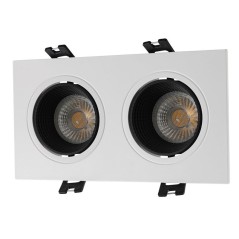 Светильник встраиваемый IP20 10Вт GU5.3 LED бел./черн. пластик DENKIRS DK3072-WH+BK