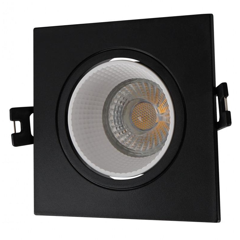 Светильник встраиваемый IP20 10Вт GU5.3 LED черн./бел. пластик DENKIRS DK3071-BK+WH