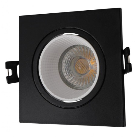 Светильник встраиваемый IP20 10Вт GU5.3 LED черн./бел. пластик DENKIRS DK3071-BK+WH