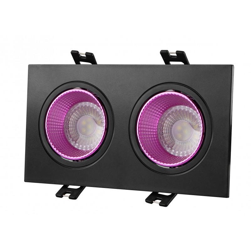 Светильник встраиваемый IP20 10Вт GU5.3 LED черн./роз. пластик DENKIRS DK3072-BK+PI