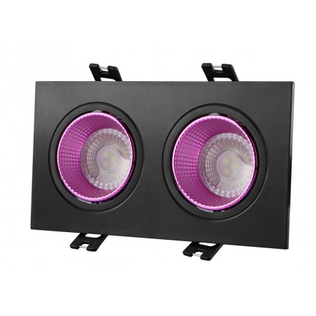 Светильник встраиваемый IP20 10Вт GU5.3 LED черн./роз. пластик DENKIRS DK3072-BK+PI