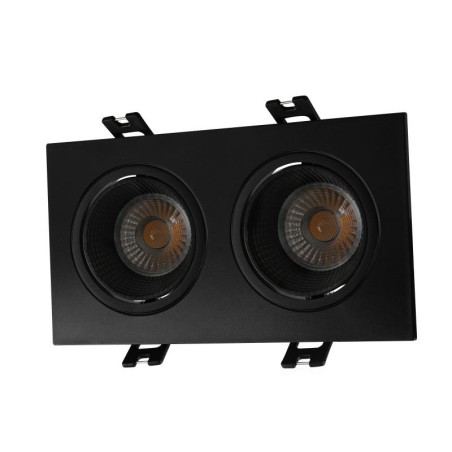Светильник встраиваемый IP20 10Вт GU5.3 LED черн./черн. пластик DENKIRS DK3072-BK