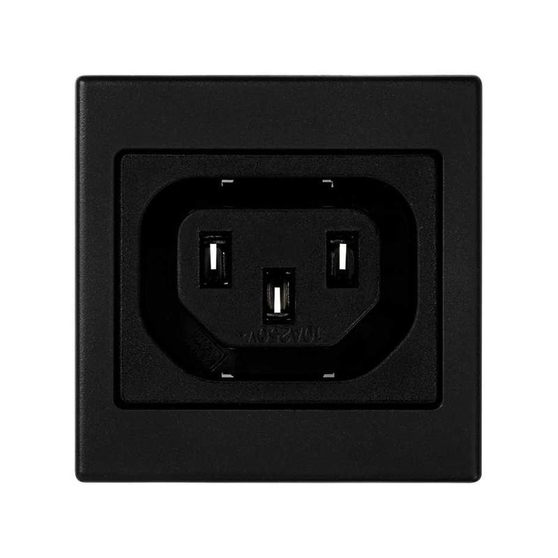 Плата с 1-м разъемом "мама" IEC320 45х45мм графит Simon Connect K306A-14 Плата с 1-м разъемом "мама" IEC320 45х45мм графит Simon Connect K306A-14