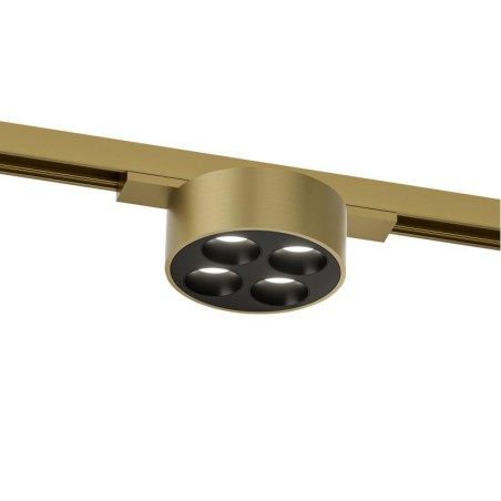 Светильник для трека SHINE GRILL со светодиодом D74хH28 48В DC 6Вт RA-90 3000К IP20 сатинированная латунь алюм. DENKIRS DK5772-S