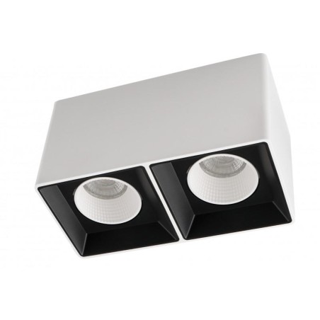 Светильник накладной IP20 10Вт GU5.3 LED бело-черн./бел. пластик DENKIRS DK3085-WB+WH