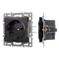 Механизм электрической розетки SCT-MEU1-PL-BK (250В 16А) Arlight 043731
